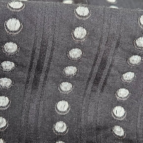 Ted Baker Jean Shirt Mens 6 US L Black Cream Cotton LS Swiss Dots Buttons Boho - Picture 12 of 15